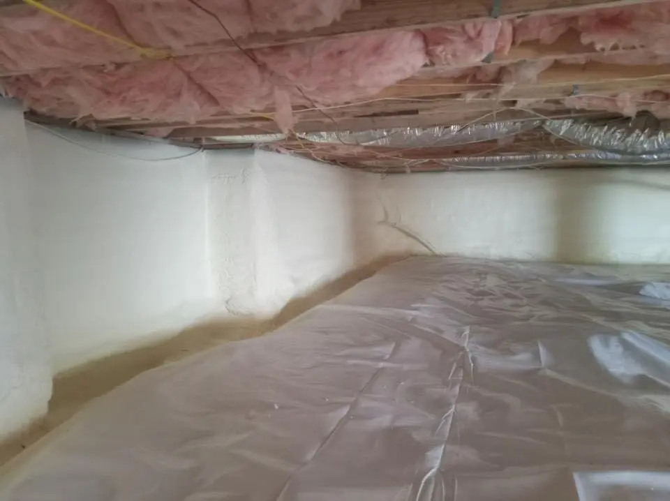 Crawl space encapsulation with closed-cell spray foam for Attic Insulation in McNair